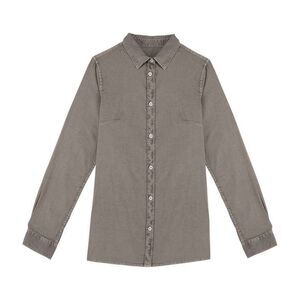 Native Spirit Womens/Ladies Washed Long-Sleeved Shirt / Pale Khaki